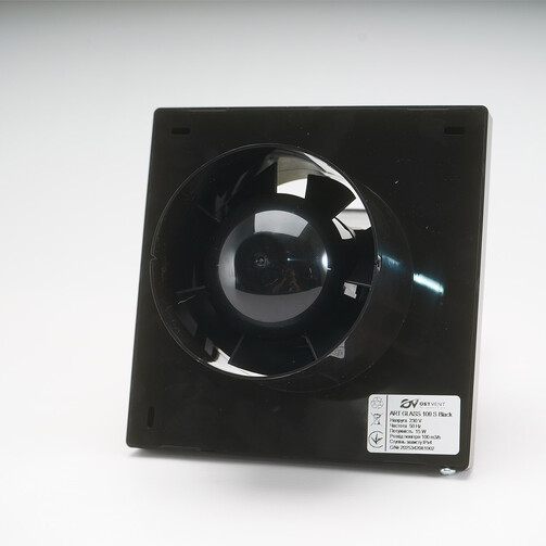Вентилятор побутовий OSTVENT ART GLASS 120 S Black  (арт. 012-0011)